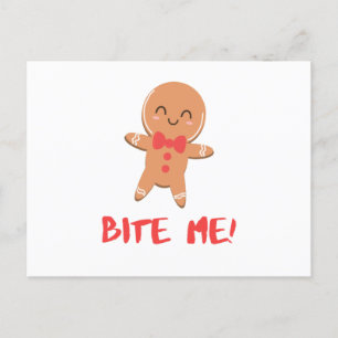 Carte Postale Bite-Moi ! Homme de pain d'épices