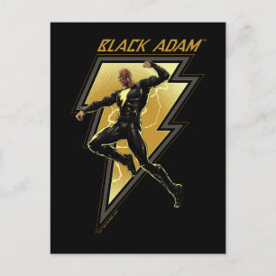 Carte Postale Black Adam Lightning Bolt Illustration du caractèr