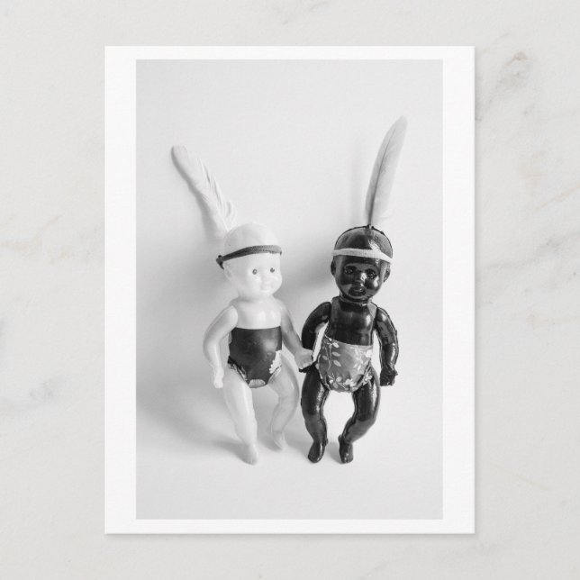 Carte Postale Black and White Doll Indians (Devant)