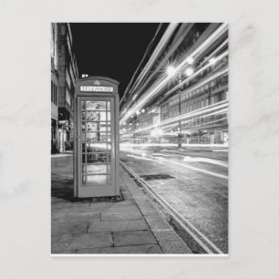 Carte Postale Black and White London Street en soirée