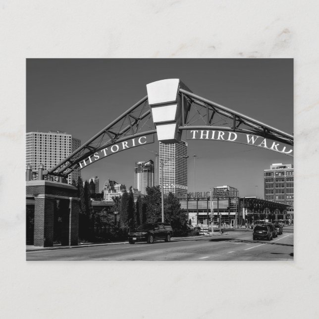Carte Postale Black and White Third Ward Centre-ville Milwaukee (Devant)