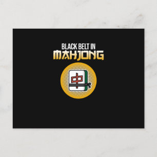 Carte Postale Black Belt In Mahjong Game Mahjong Player Games