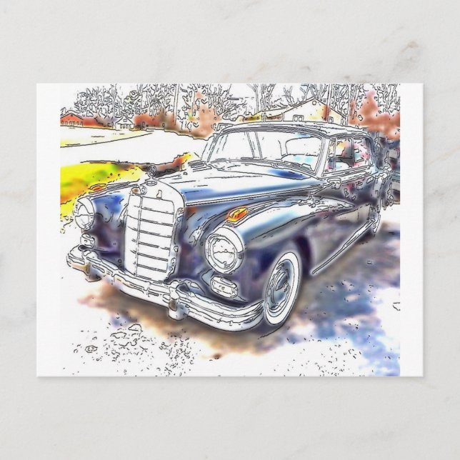 Carte Postale Black Benz (Devant)