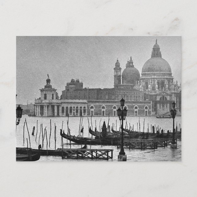 Carte Postale Black Blanc Grand Canal Venise Italie Voyage (Devant)