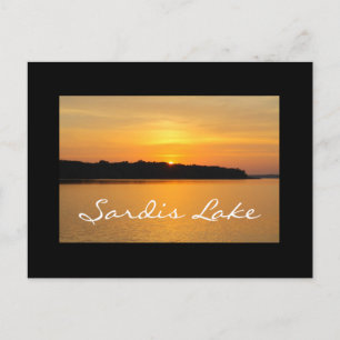 Carte postale Black Borders Lake Sunset