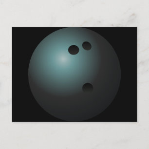 Carte postale Black Bowling Ball