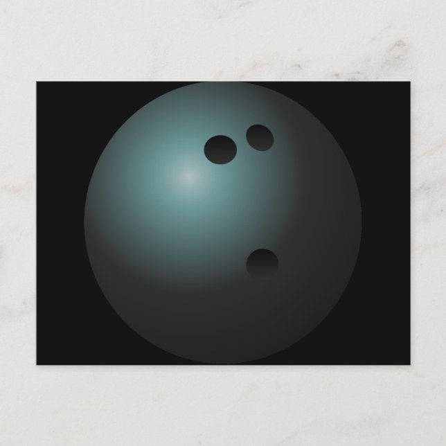 Carte postale Black Bowling Ball (Devant)