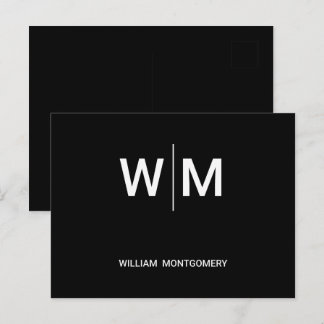 Carte Postale Black Branded Logo | Corporate Business Company