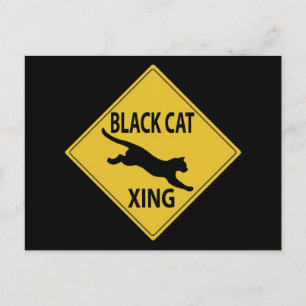 Carte Postale Black Cat Xing