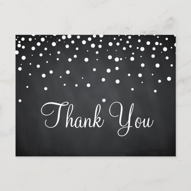 Carte Postale Black Chalkboard tendance Parties scintillant or M (Devant)