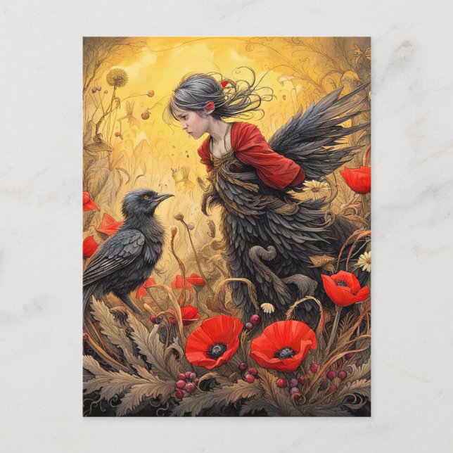 Carte Postale Black Crow Transformateur Designers Art (Devant)