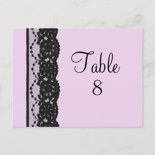 Carte postale Black French Lace Table Numérique (Devant)
