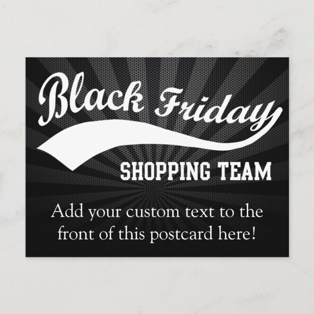 Carte Postale Black Friday Shopping Team (Devant)