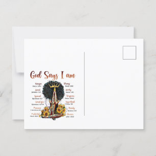 Carte Postale Black Girl Magic Anniversaire Sista Melanin Femme