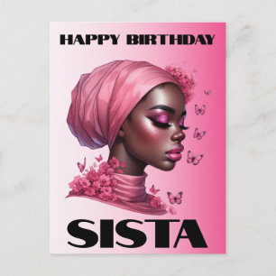 Carte Postale Black Girl Magic Anniversaire Sista Melanin Femme