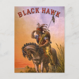 Carte Postale Black Hawk Amérindien