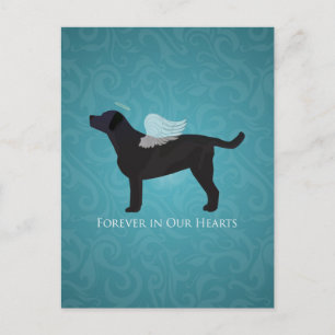 Carte Postale Black Lab Pet Memorial Sympathy Pet Perte Concepti