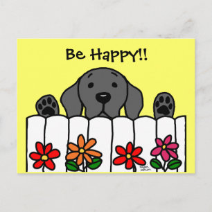 Carte Postale Black Labrador vous regarde