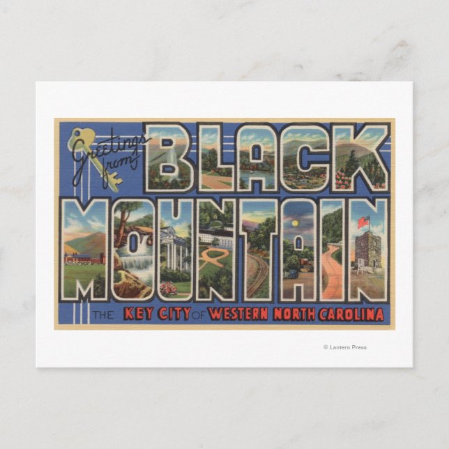 Carte Postale Black Mountain, Caroline du Nord (Devant)