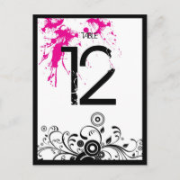 Black & Pink Grungy Heart Music Mariage à thème