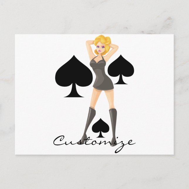 Carte Postale Black Spades Blonde Queen Thunder_Cove (Devant)