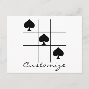 Carte Postale Black Spades Tic Tac Toe Thunder_Cove