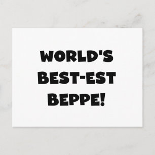 Carte Postale Black Text Meilleurs T-shirts et cadeaux de Beppe