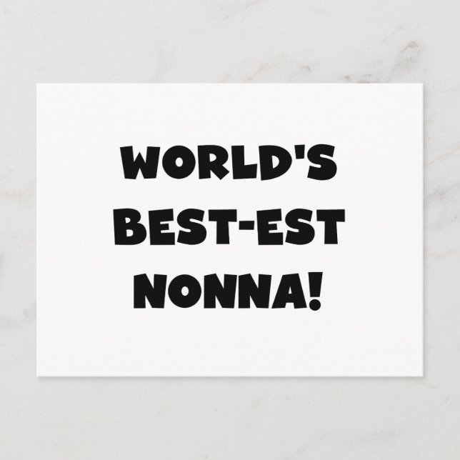 Carte Postale Black Text Meilleurs T-shirts et cadeaux Nonna (Devant)