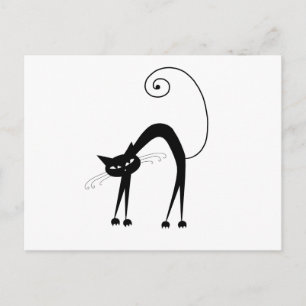 Carte Postale Black Whimsy Kitty 9
