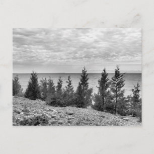Carte Postale Black & White Mackinac Island, Michigan Shoreline