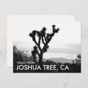 Carte Postale Black & White moderne Bonjour de Joshua Tree