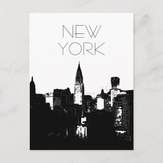 Carte postale Black & White New York City Pop Art (Devant)
