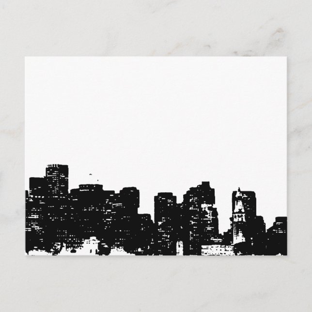 Carte Postale Black White Pop Art New York (Devant)
