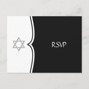 Carte postale Black White Star de David RSVP