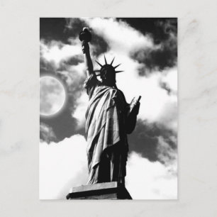 Carte postale Black White Statue of Liberty New Yo