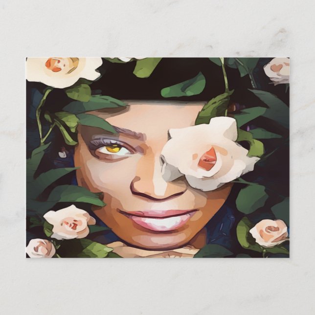 Carte postale Black Woman Art (Devant)