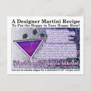 Carte postale Blackberry Bramble Martini Recette