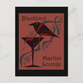Carte Postale Blackbird Martini Lounge