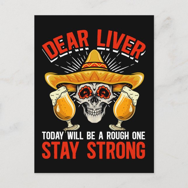 Carte Postale Blague de bière amusante Cinco De Mayo Alcool Amus (Devant)