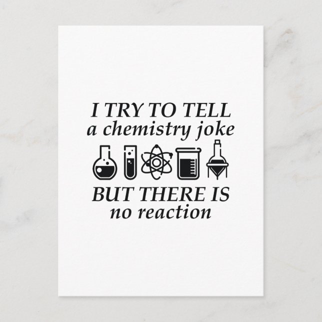 Carte Postale Blague de chimie (Devant)
