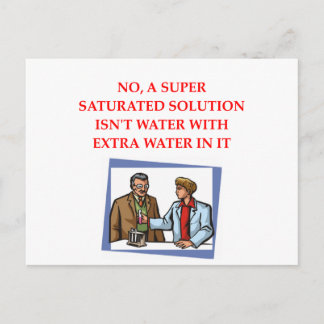 Carte Postale blague de chimie