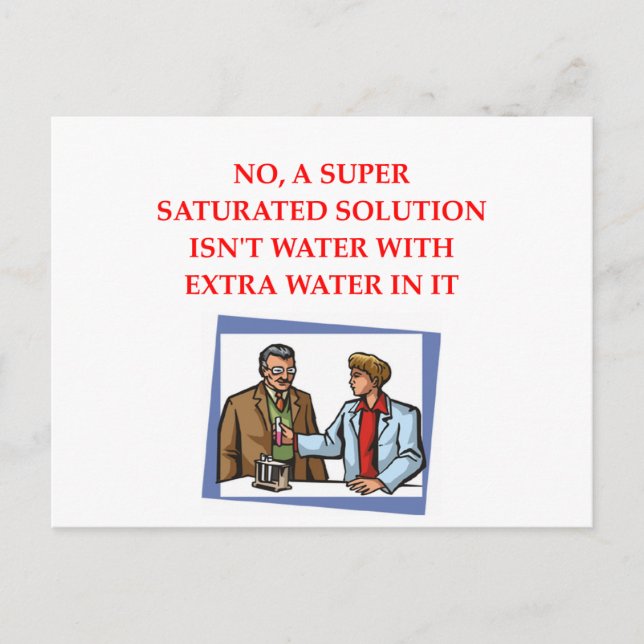 Carte Postale blague de chimie (Devant)
