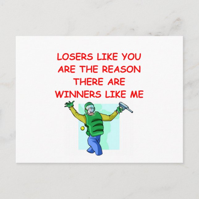 Carte Postale blague de gagnants et perdants (Devant)