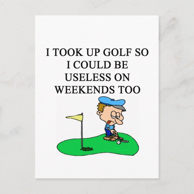 Carte Postale blague de golfeur de GOLF (Devant)