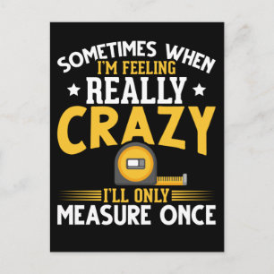 Carte Postale Blague de menuisier drôle Humour d'ébéniste USA