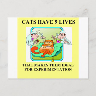 Carte Postale blague d'expérimentation biologique