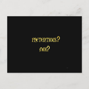 Carte Postale Blague drôle et prétentieuse