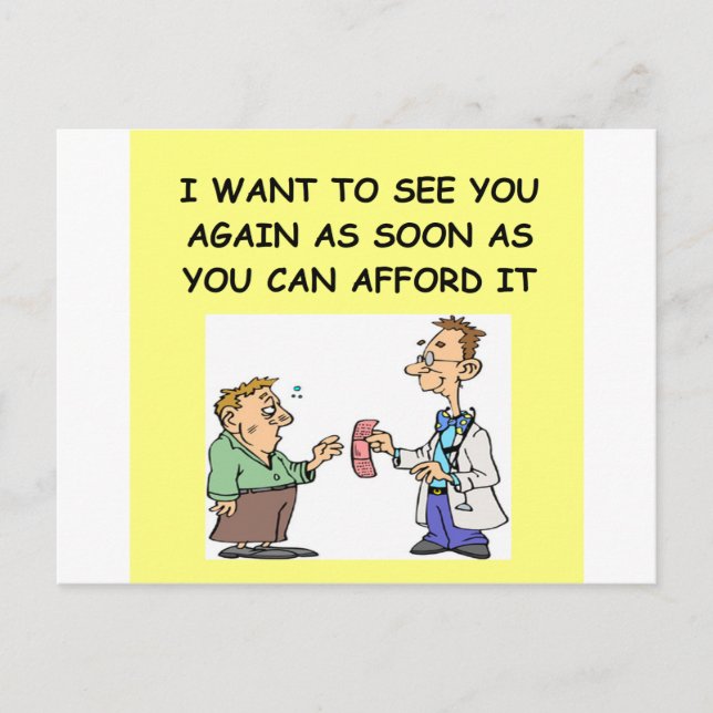 Carte Postale blague du médecin (Devant)