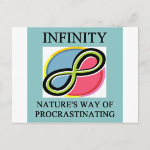 Carte Postale blague mathématique INFINITY