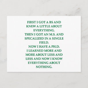 Carte Postale blague phd